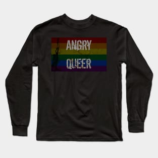 Angry Rainbow Queer Long Sleeve T-Shirt